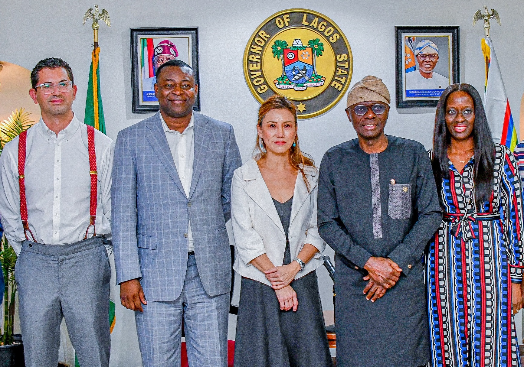 MANAGEMENT OF DUBAI WORLD TRADE CENTRE AND KAOUN INTERNATIONAL DUBAI PAY COURTESY VISIT TO GOVERNOR SANWO-OLU AT LAGOS HOUSE, MARINA